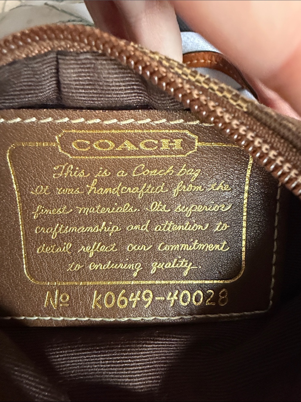 Coach Legacy Signature Canvas Wristlet in Brown and Tan - Picture 5 of 7